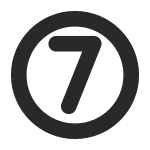 Number 7 Circle SVG Icon